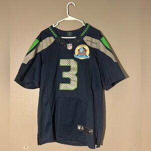 Nike Seattle Seahawks Russell Wilson #3 Jersey NFL Hall of Fame 50th Patch med